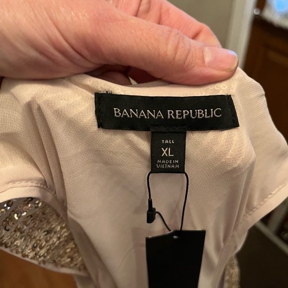 Gold Sequence Banana  Republic Dress - Picture 7 of 8